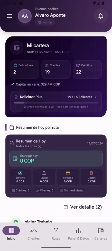 Dashboard de Kollektor