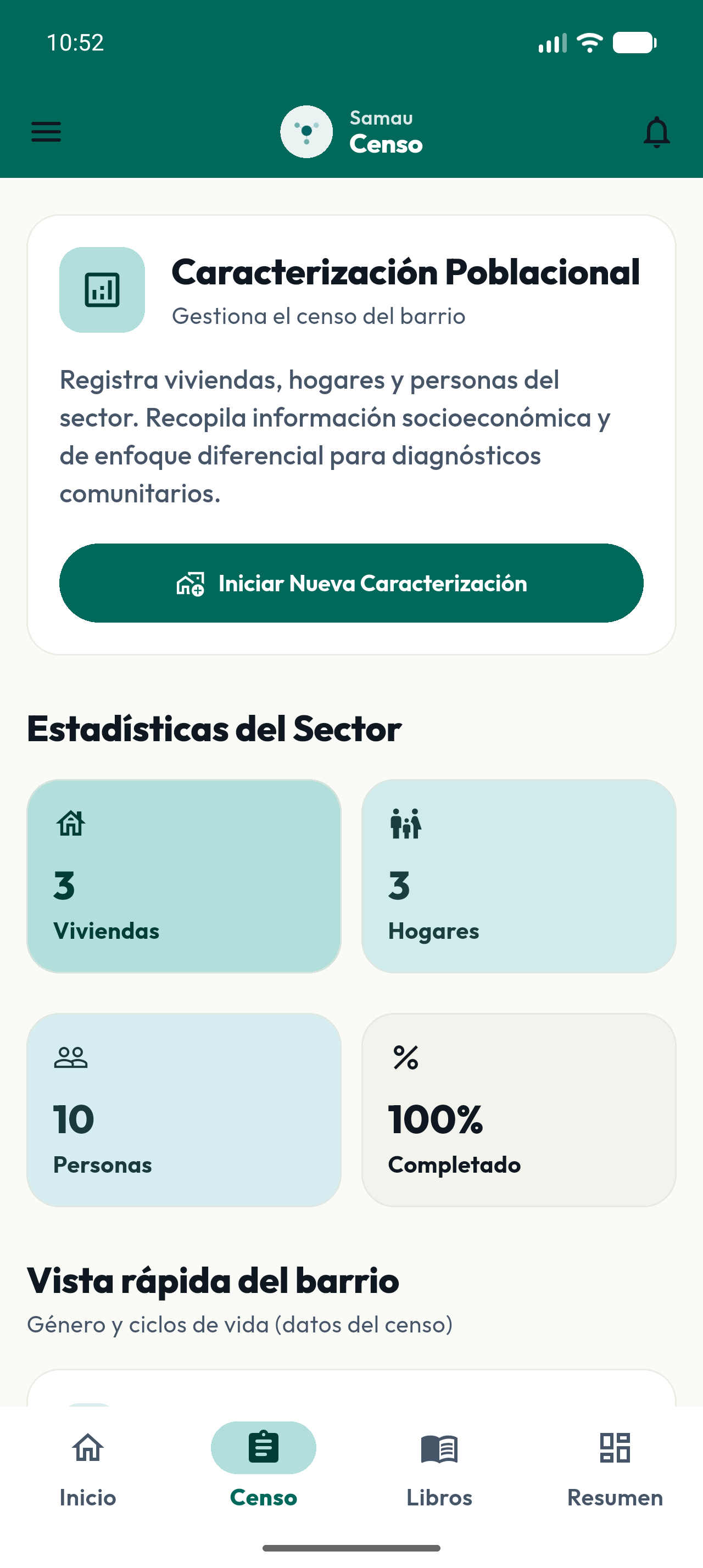 Censo de hogares en Samau